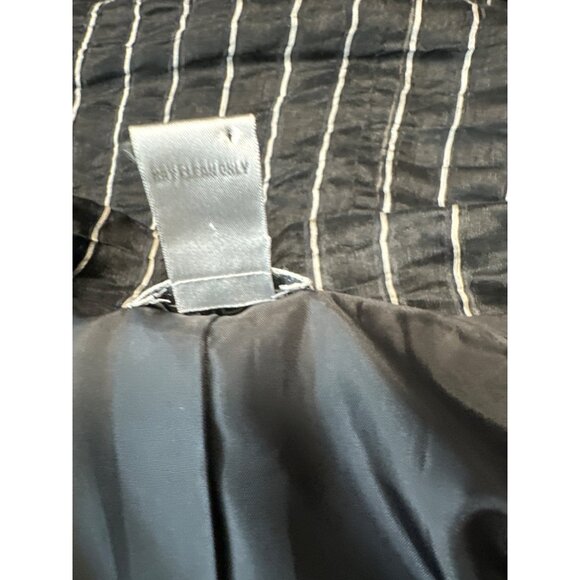 Chicos Black & White Striped Textured Blazer Jacket Size 2 US L - Picture 7 of 8